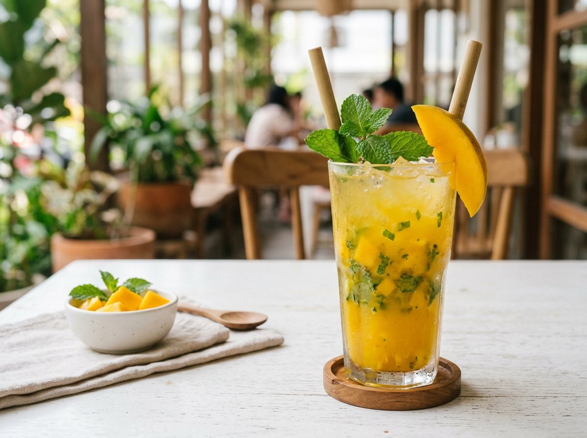 Fresh Mango Mint Cooler - Stay N Spice