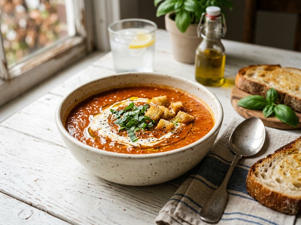 Roasted Tomato Basil Soup - Stay N Spice